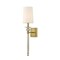 Z-Lite Ava 1 Light Wall Sconce, Rubbed Brass & Beige 804-1S-RB - alternate 6